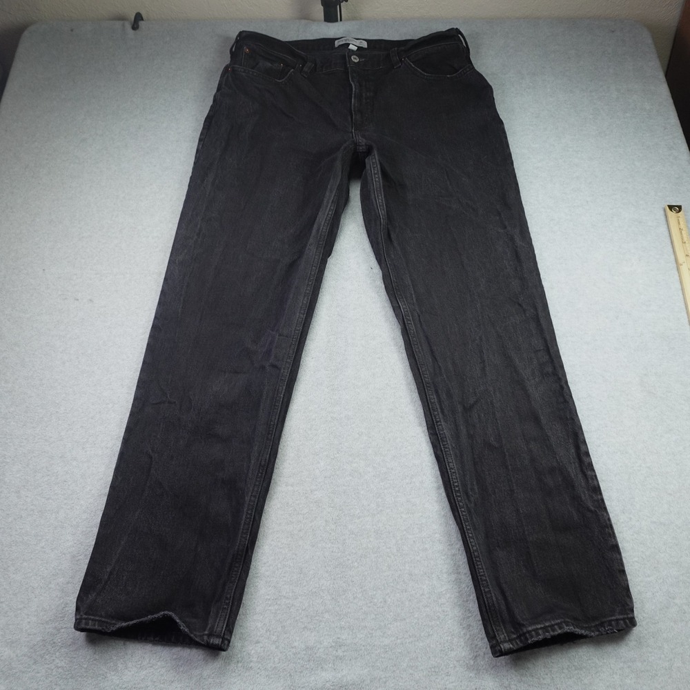 Abercrombie & Fitch Jeans Womens 32 Black 90s Straight Curve Love Mid Rise